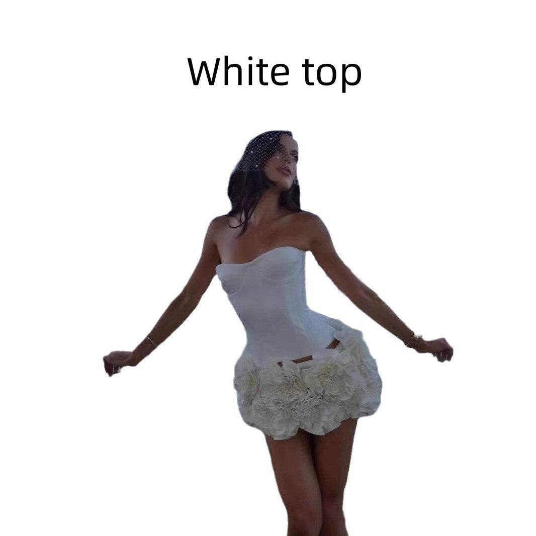 New Strap Adjustable Tube Top Short Skirt Strapless Ball Gown Mini Fashion Celebrity Nightclub Party Dress Birthday Cocktail Girls' Outfit - Velora