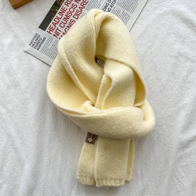 Women's Sweet Version Fleece Solid Scarf Autumn And Winter - Velora
