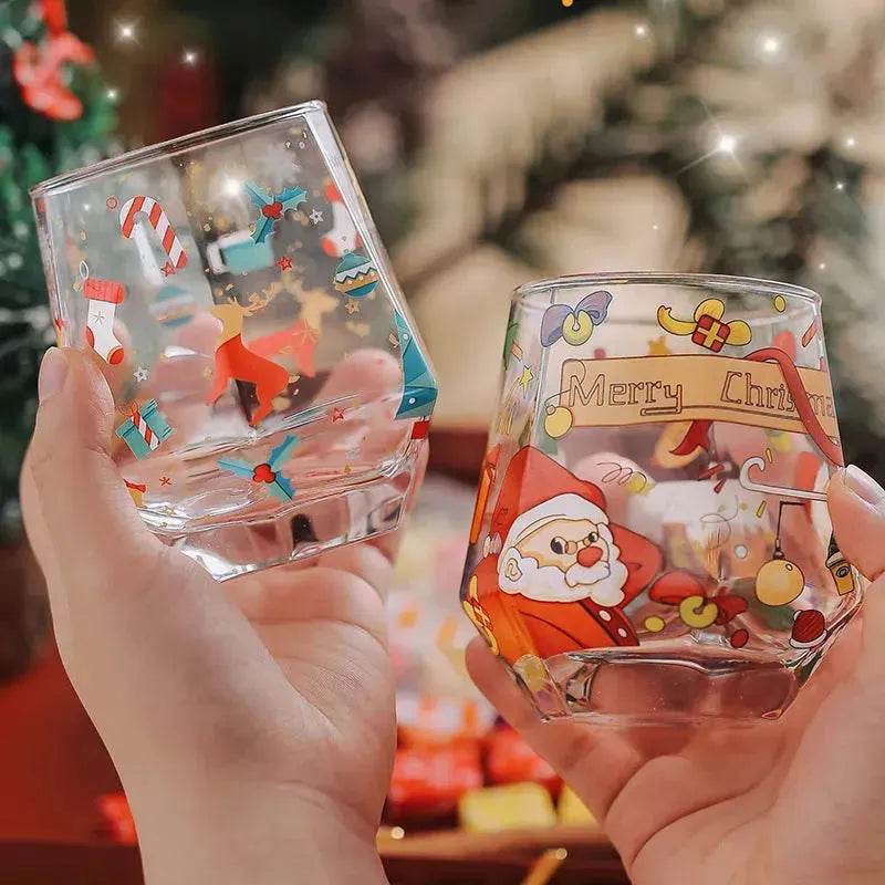 2024 Christmas Gift High Beauty Creative Cup Christmas Snowman Glass Cup High Temperature Resistant - Velora