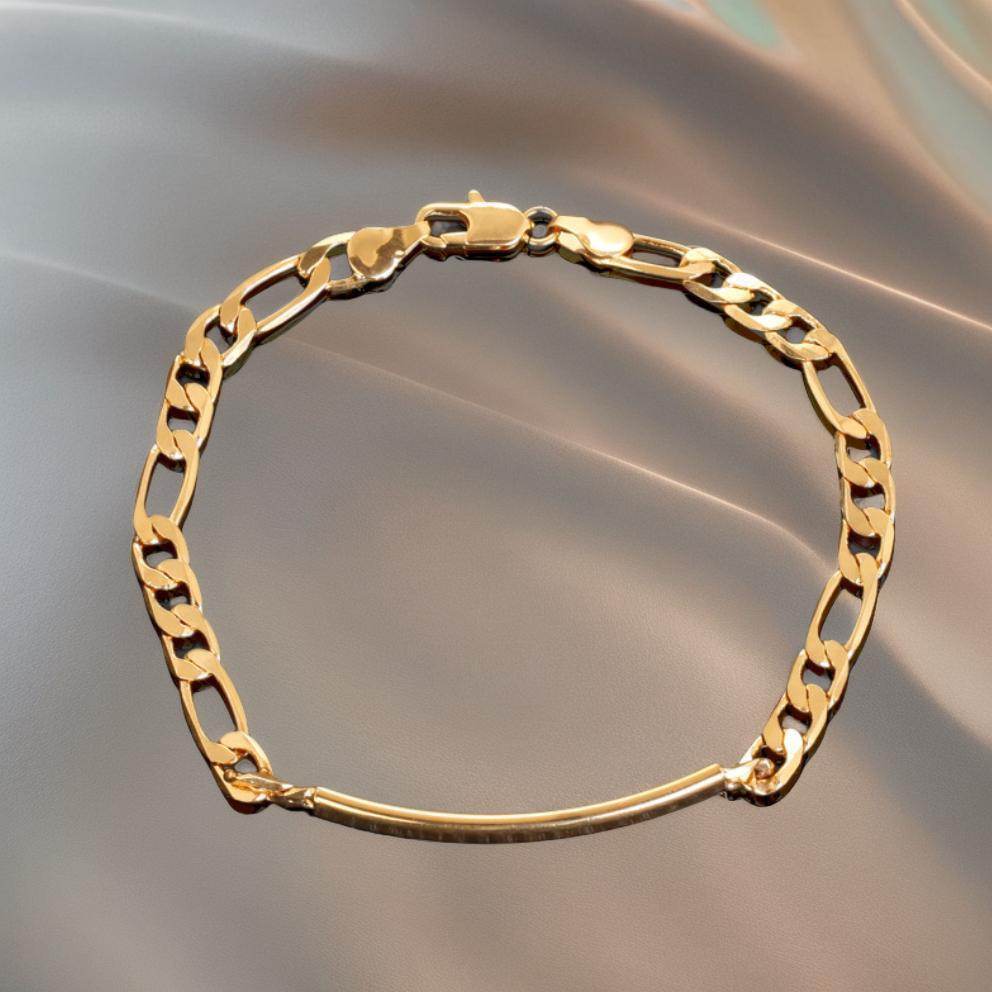 Curved Bracelet 18K Gold Plated Hip Hop - Velora