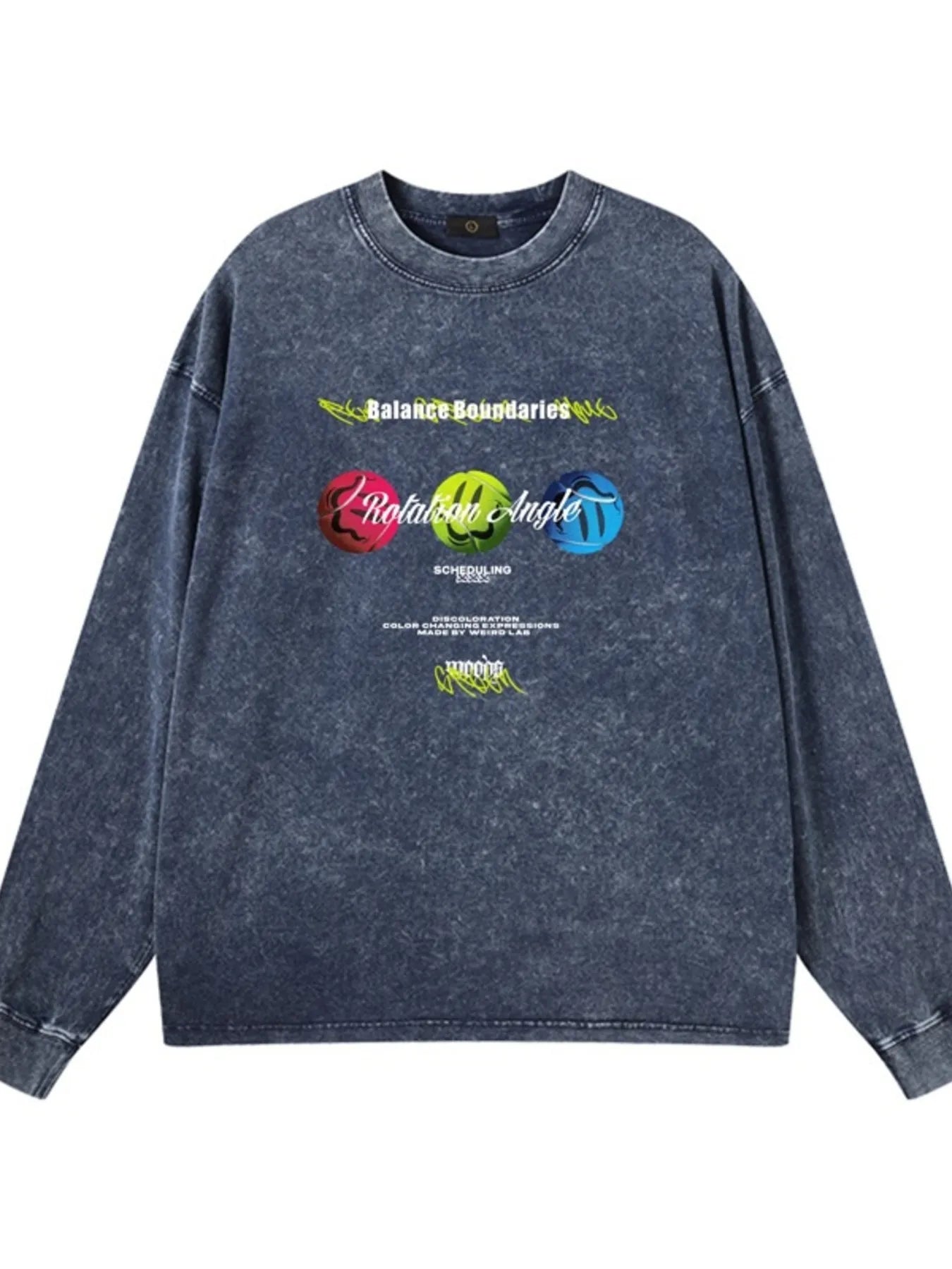 Men's Graphic Round Neck Long Sleeve T-Shirt - Velora