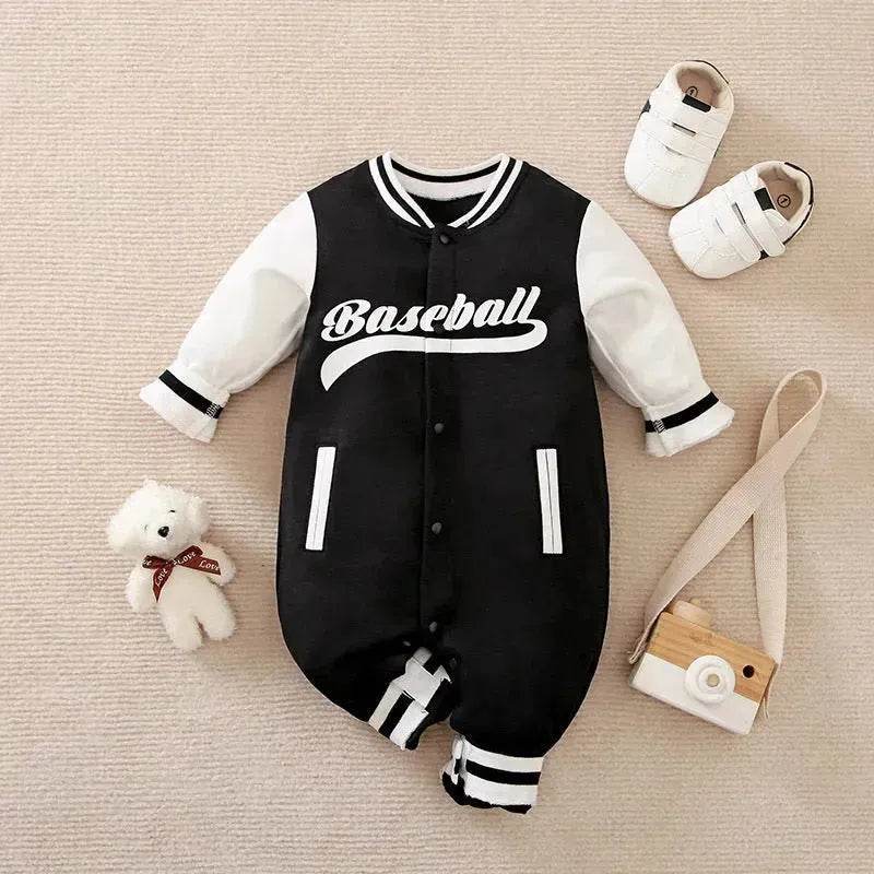Baby One-piece Spring And Autumn Romper Baseball Uniform cloth - Velora