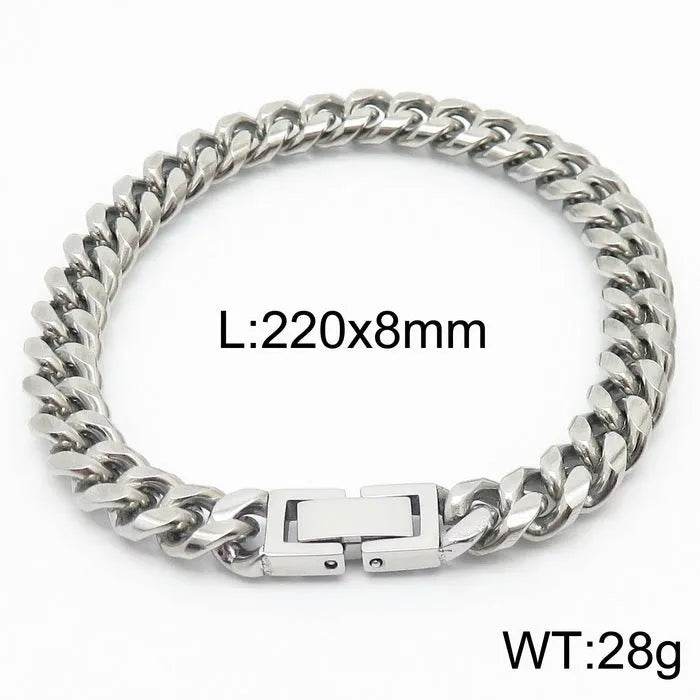 Cuban Link Chain Trimming Chain Jewelry Buckle Titanium Steel Bracelet - Velora