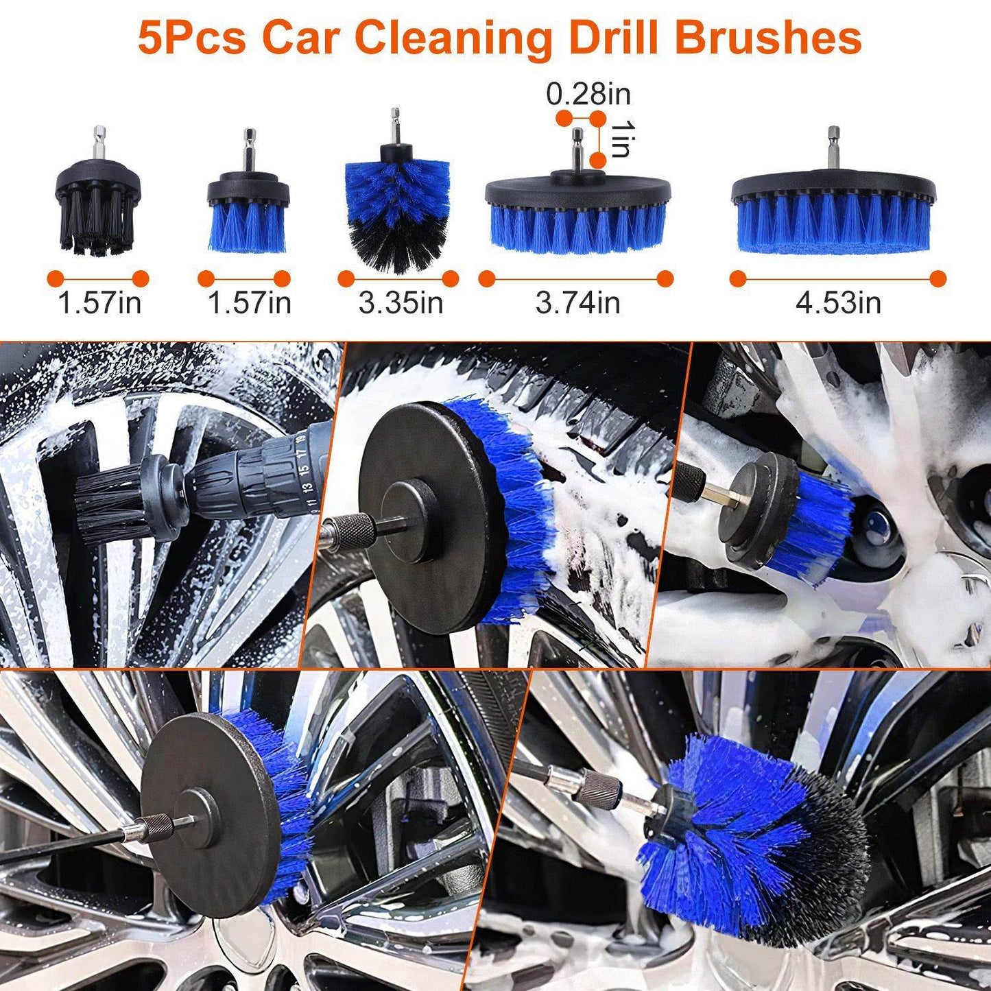 26Pcs Car Detailing Brush Kit Exterior Interior Car Cleaning Set Drill Brush Set Car Buffing Sponge Pads Kit For Cleaning Automobile Interior Exterior Wheels Dashboard - Velora