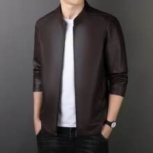 PU Leather Coat Men's Leather Jacket - Velora