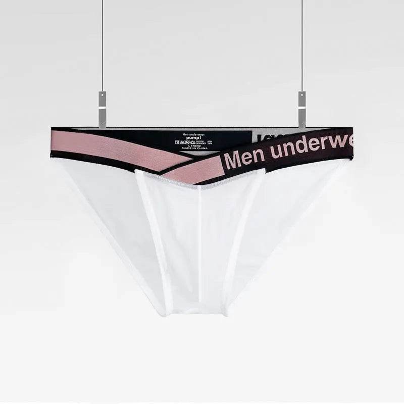 Men's Thin Ice Silk Transparent High Fork Briefs - Velora