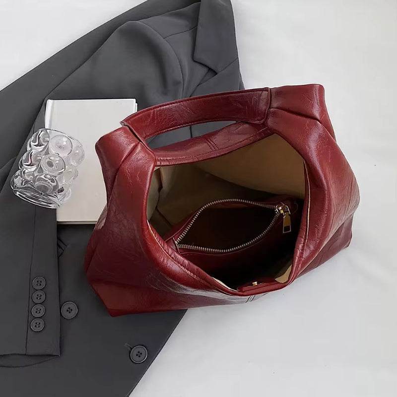 Fashion Womens Shoulder Bag Vintage Designer Large Capacity Casual Tote Bag Autumn And Winter Fashion Handbag - Velora