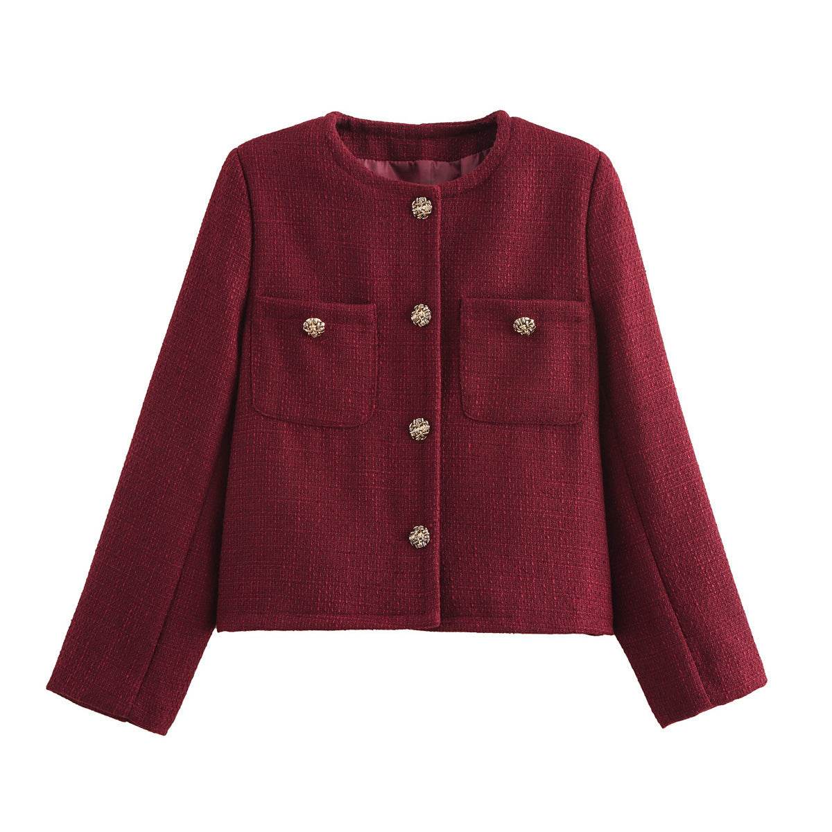 Women's Tweed Cardigan Coat - Velora