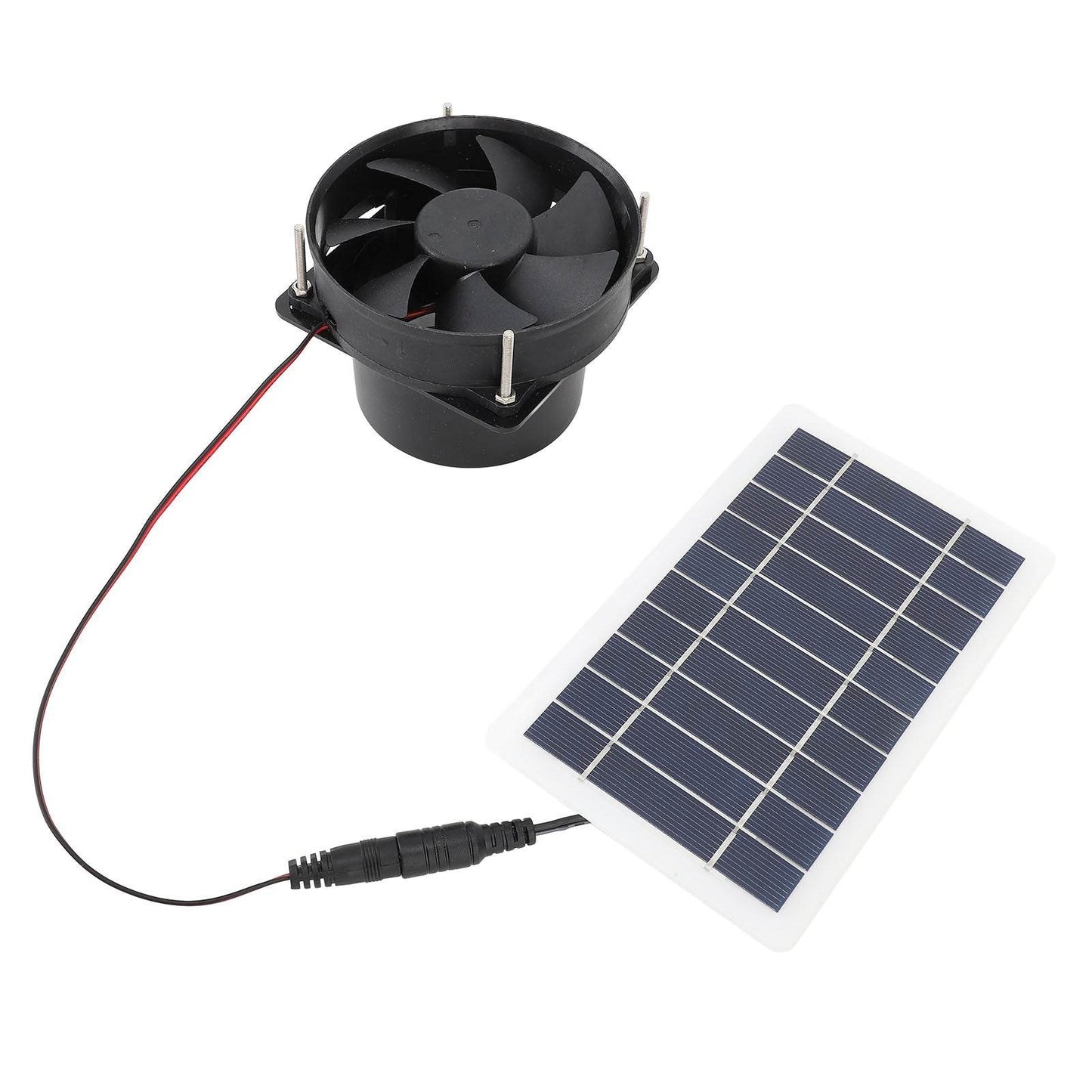 10W Solar Panel Powered Fan Kit Monocrystalline Silicon Solar Powered Exhaust Fan Portable Silent Solar Panel Fan for Outdoor - Velora