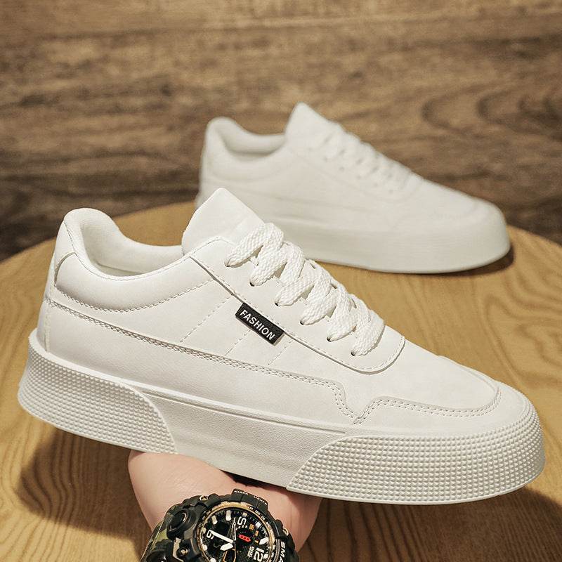 Casual Board Flat Shoes Men Breathable Thick-soled Lace-up Sneakers For Walking Running - Velora