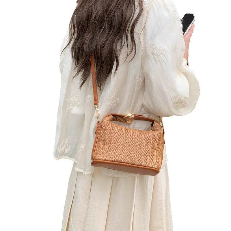 Portable Straw Shoulder Messenger Bag Fashion - Velora