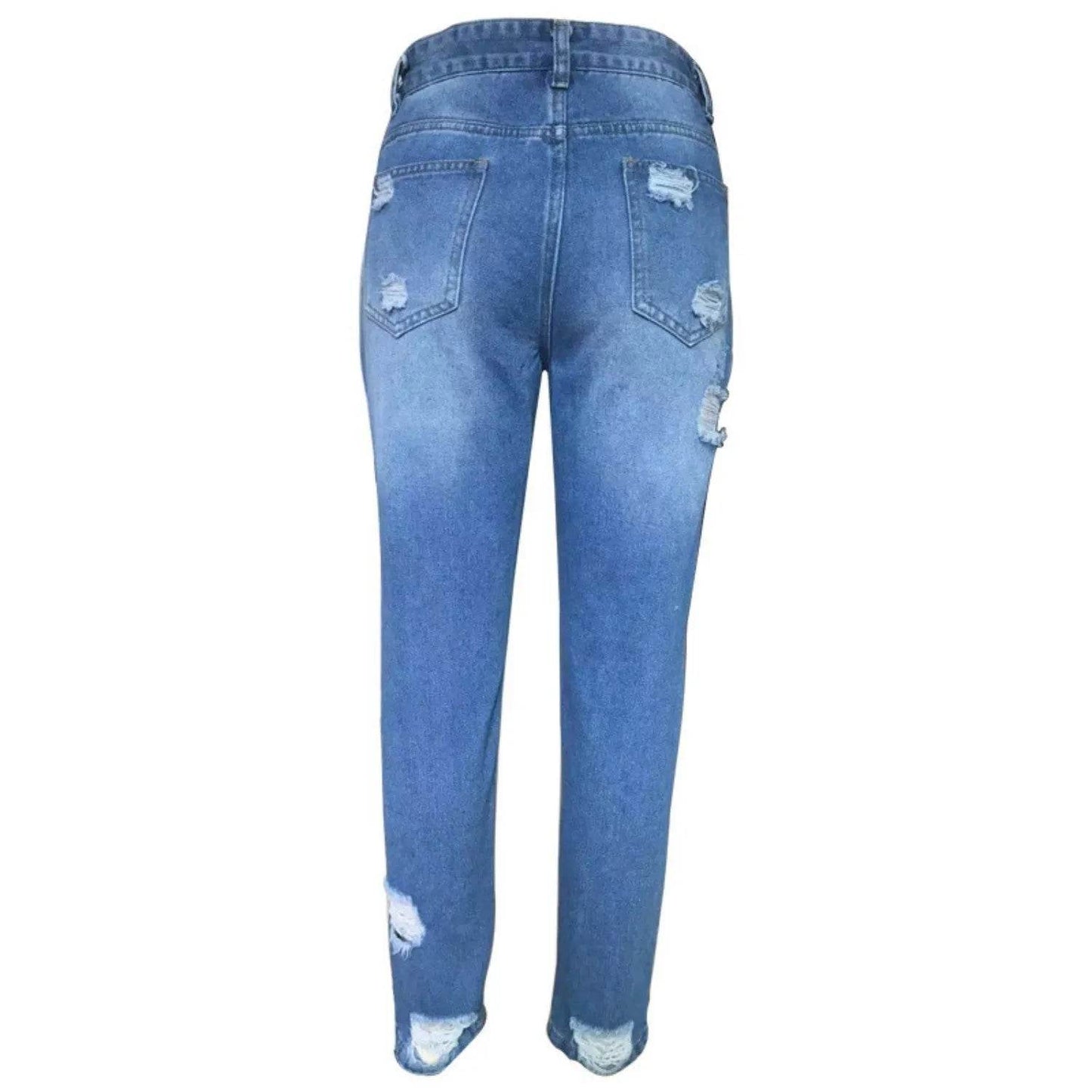 Ripped Slim Fit Baggy Jeans Pant For Women - Velora