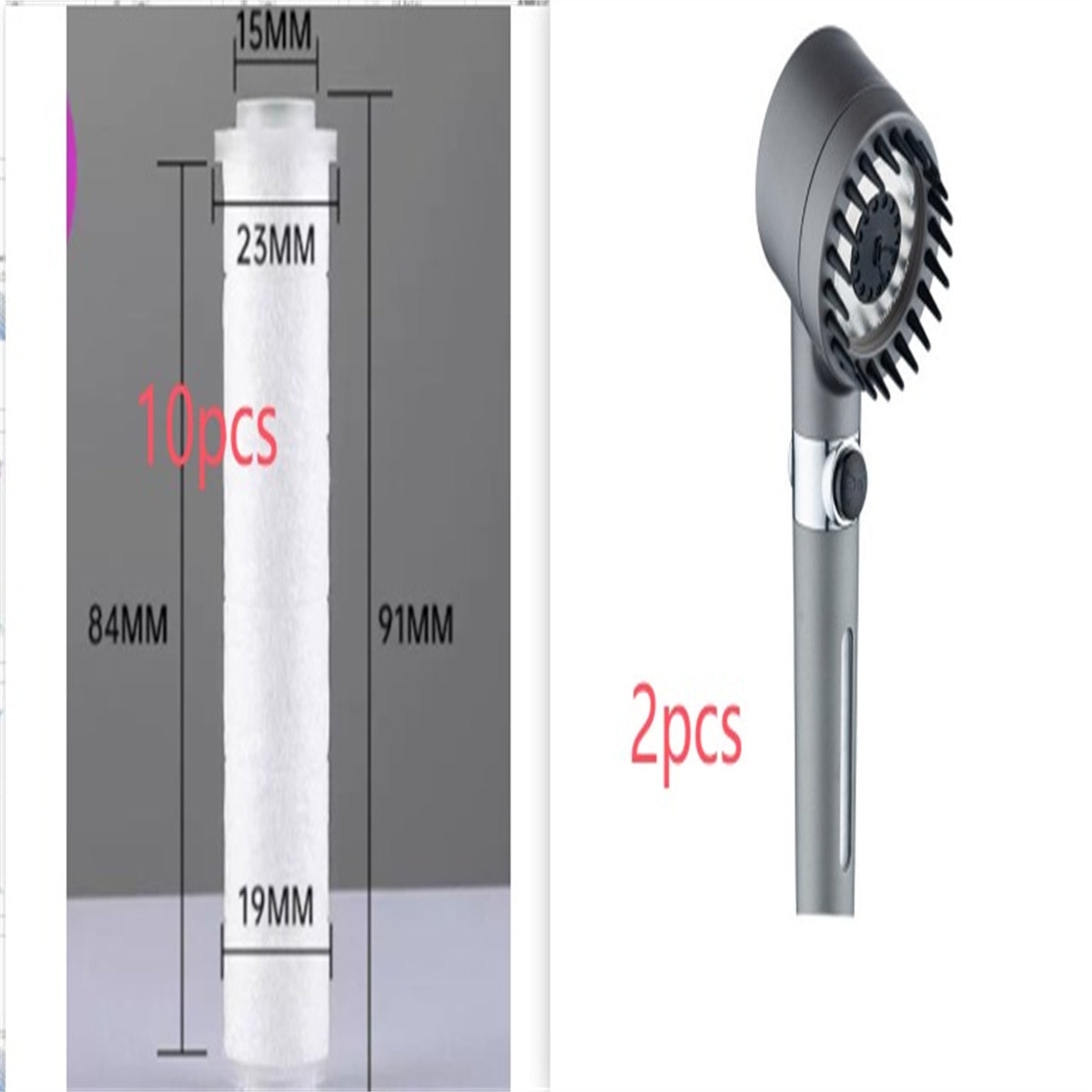 3 Modes Shower Head High Pressure Showerhead https://like2b-uy