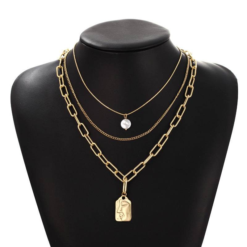 Cold Wind Multi-layered Wearing Head Long Necklace Clavicle Chain - Velora