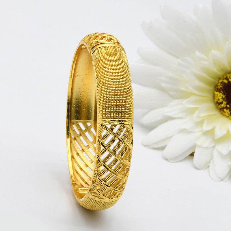 24K Gold Plated India Middle East Women's Sand Gold Bracelet - Velora