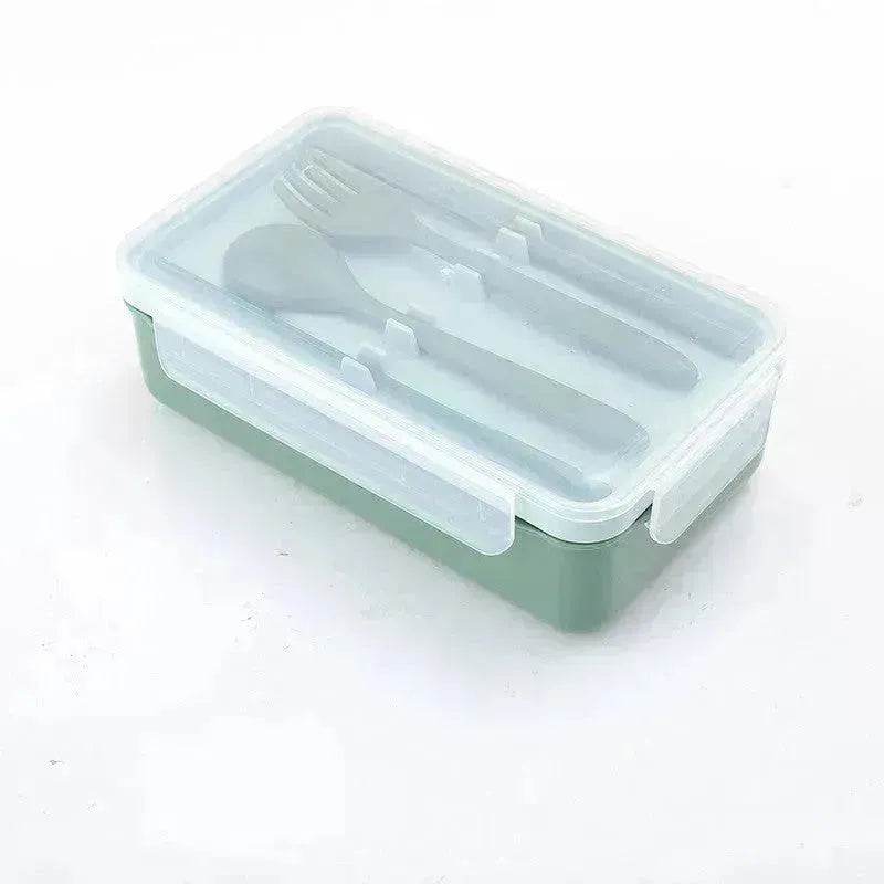 Grid Lunch Box Children's Lunch Box Set Ins Student Office Worker Insulated Lunch Box Plastic Sealed Fresh-Keeping Box - Velora