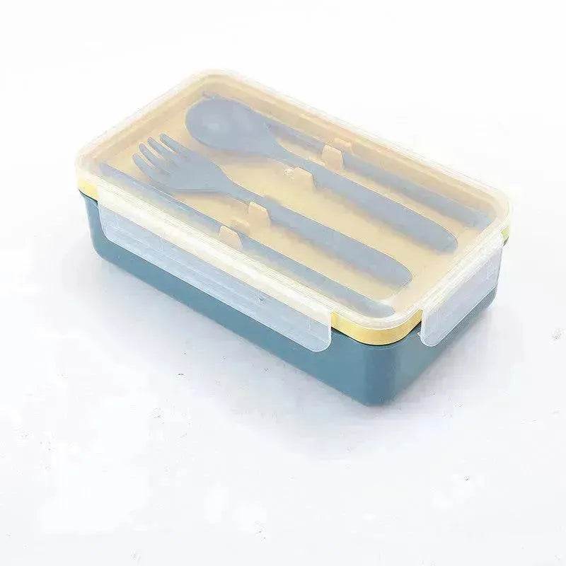 Grid Lunch Box Children's Lunch Box Set Ins Student Office Worker Insulated Lunch Box Plastic Sealed Fresh-Keeping Box - Velora