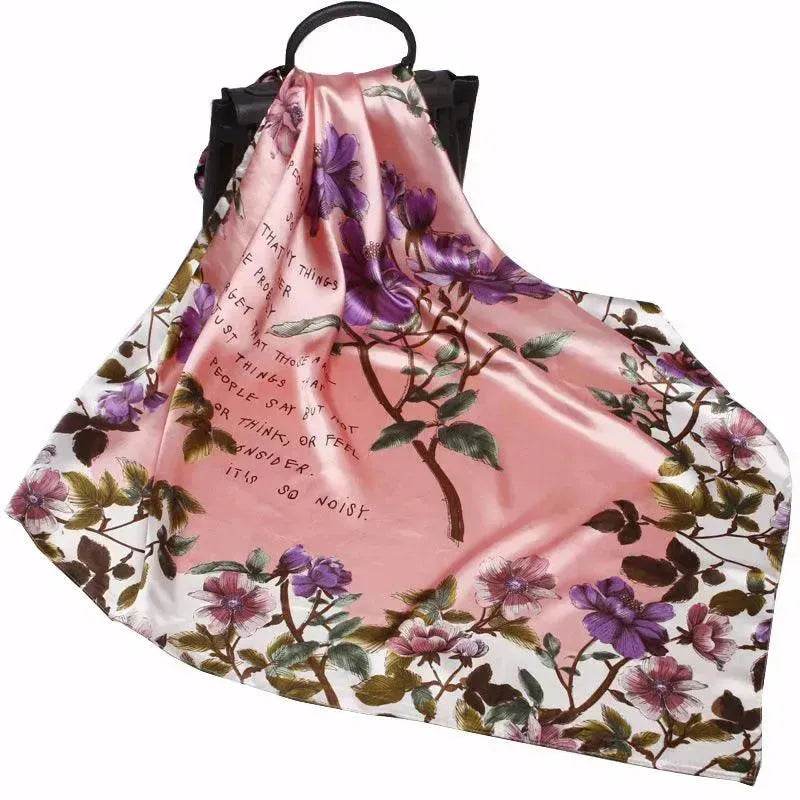 Imitation Silk Printed Floral Arab Headscarf - Velora