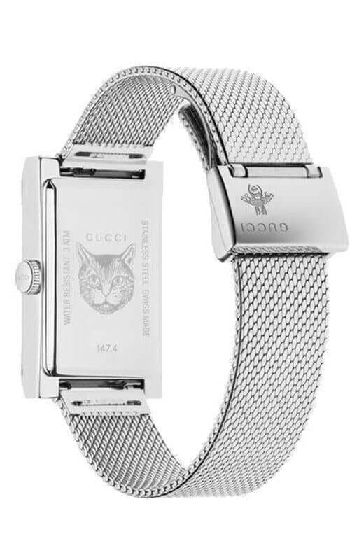 GUCCI G-Frame Steel Rectangular Watch YA147401 - Velora
