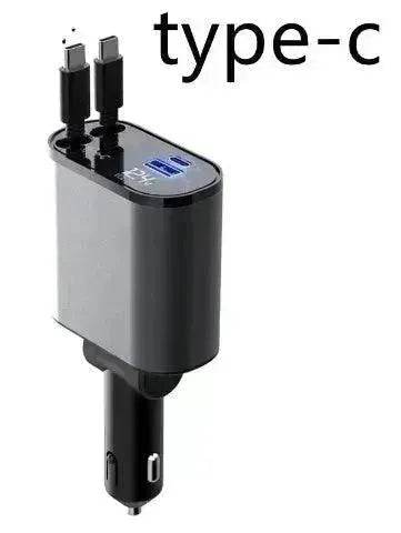 Metal Car Charger 100W Super Fast Charging Car USB And TYPE-C Adapter - Velora