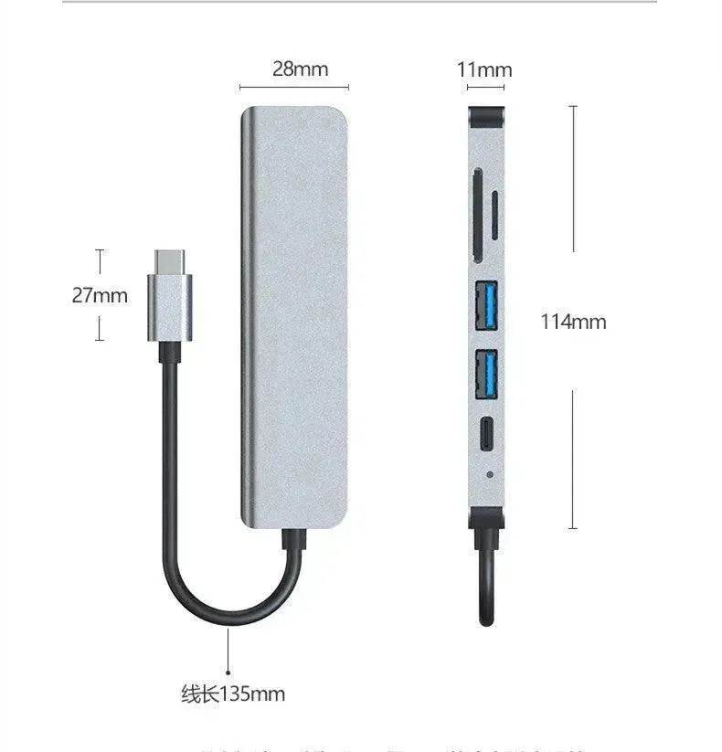 Multi Function Dock 4K HD USB Notebook 6 In 1 - Velora