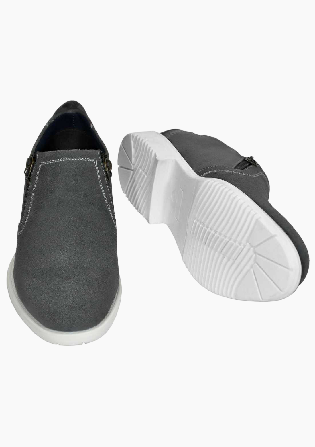 OHM Minimalist Slip-On Stitched Leather Shoes - Velora