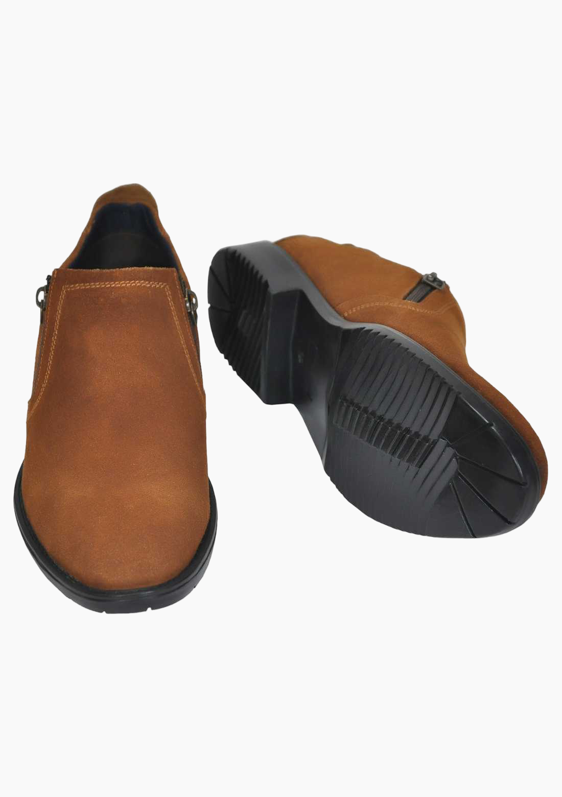 OHM Plain Toe Leather Slip-On Shoes for Evening Style - Velora