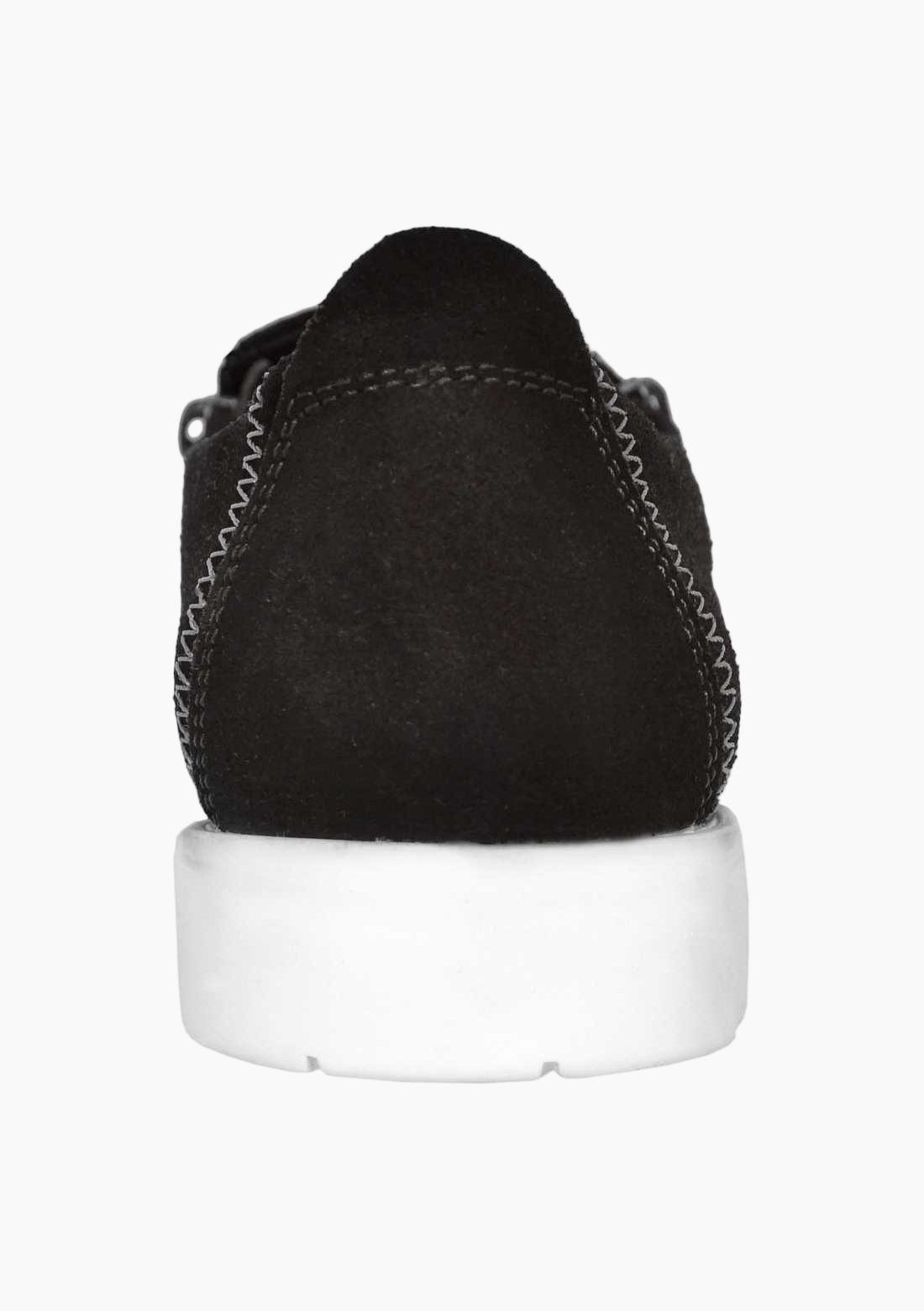 OHM Plain Toe Zip Closure Slip-on Leather Shoes - Velora