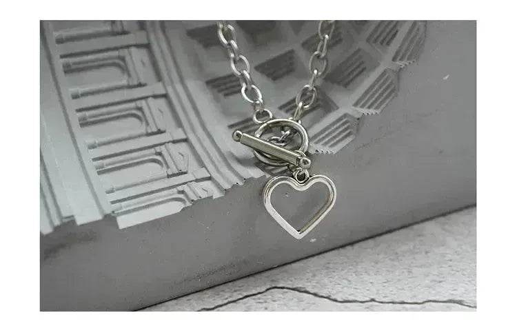Personalized Thick Chain Ins Wind Love Clavicle Necklace Choker Niche Design Trend Necklace For Women - Velora