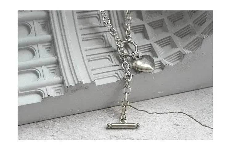 Personalized Thick Chain Ins Wind Love Clavicle Necklace Choker Niche Design Trend Necklace For Women - Velora