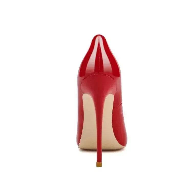Pointed Toe Stiletto High Heels Size Patent Leather Single Shoes - Velora