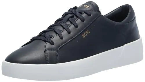 BOSS Belwar Refined Leather Sneaker Blueberry 11