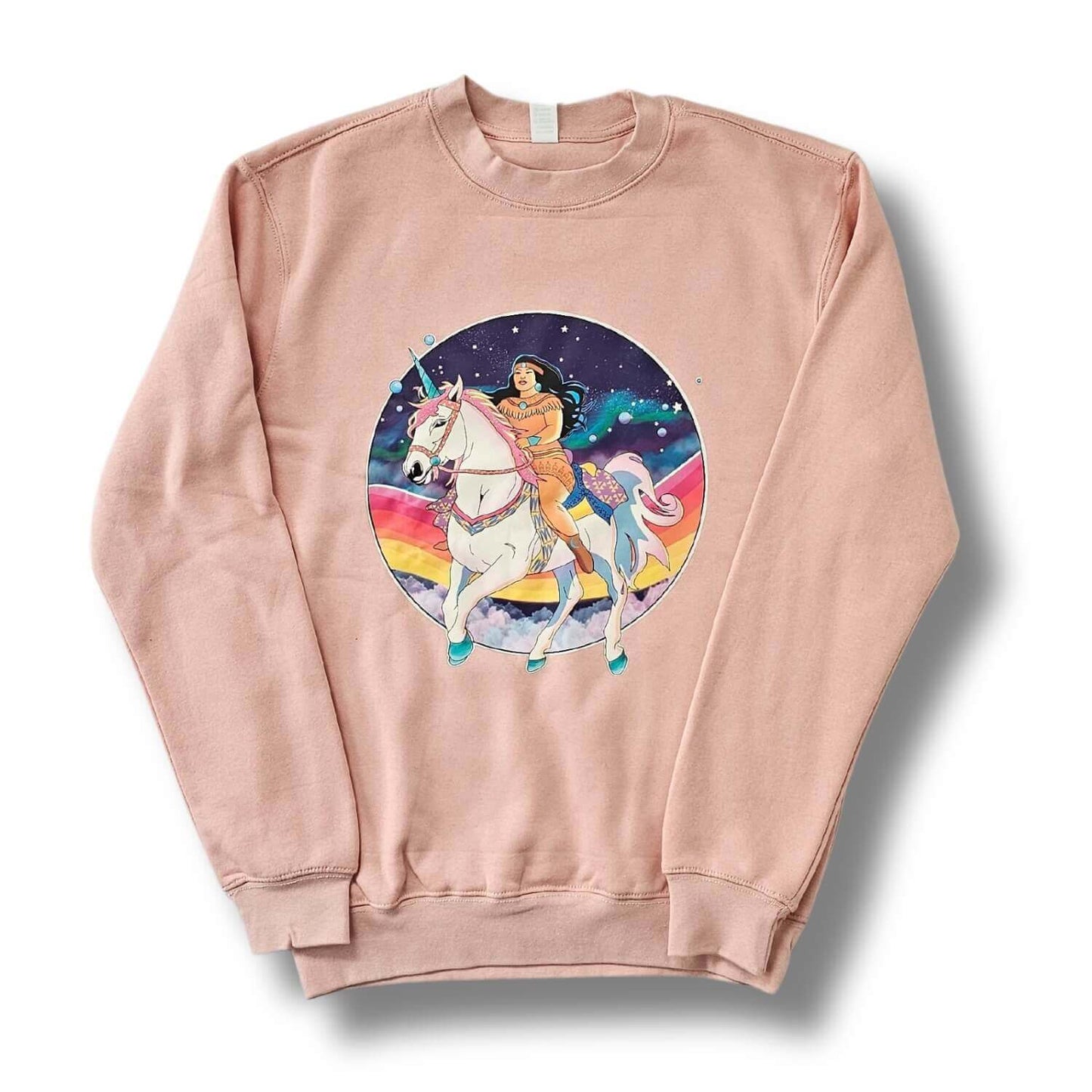 Rainbow Unicorn Woman Crewneck Red Rebel Armour