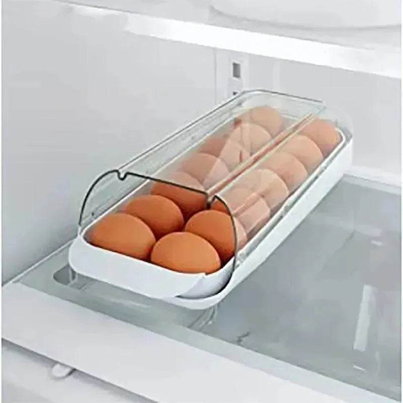 Refrigerator Egg Storage Rack Rolling Egg Dispenser - Velora
