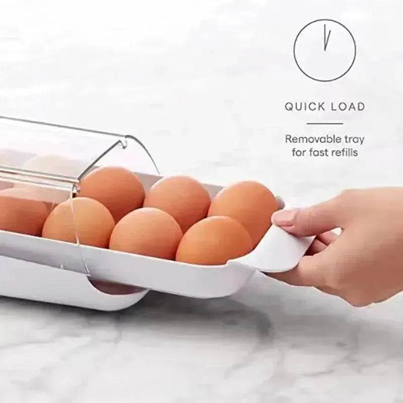 Refrigerator Egg Storage Rack Rolling Egg Dispenser - Velora