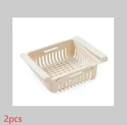 Refrigerator Telescopic Storage Basket - Modern and Stylish Organization - Velora
