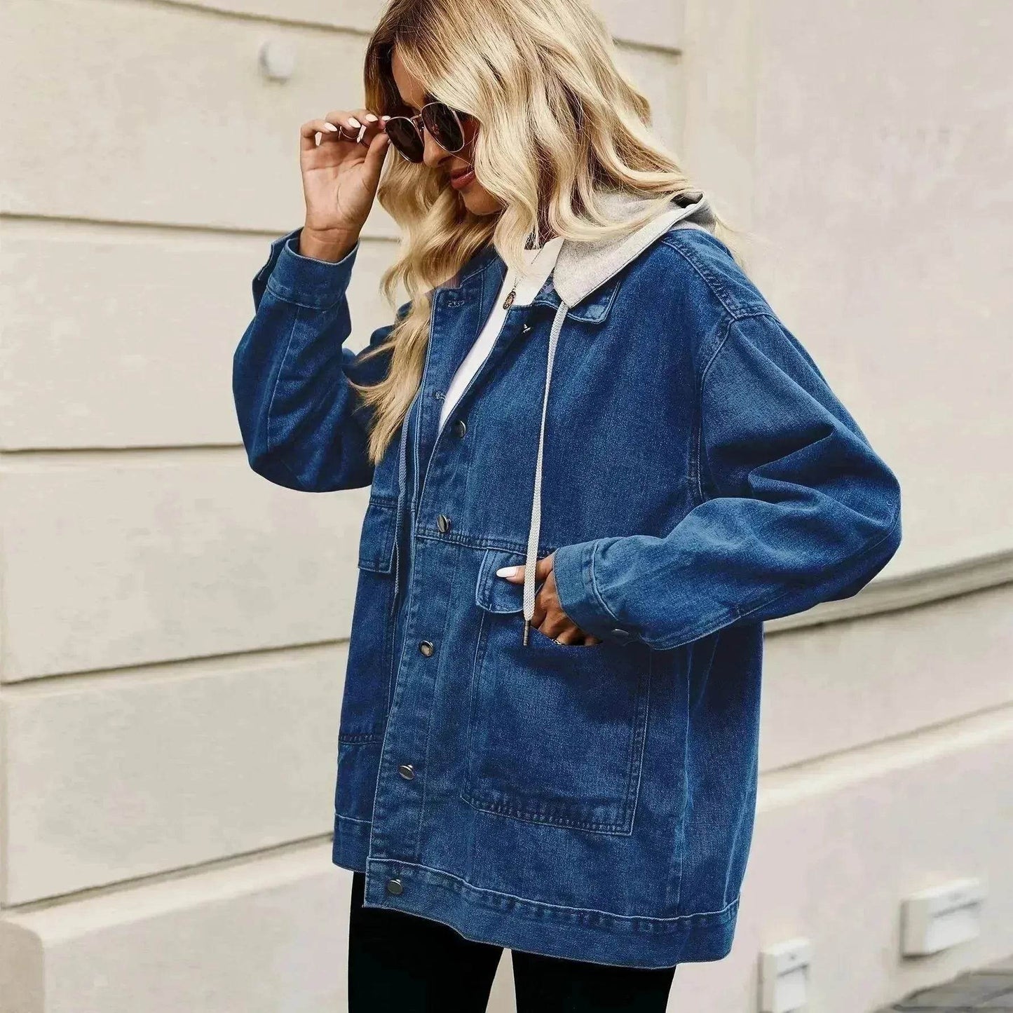 Retro Loose Denim Jacket Top For Women - Velora