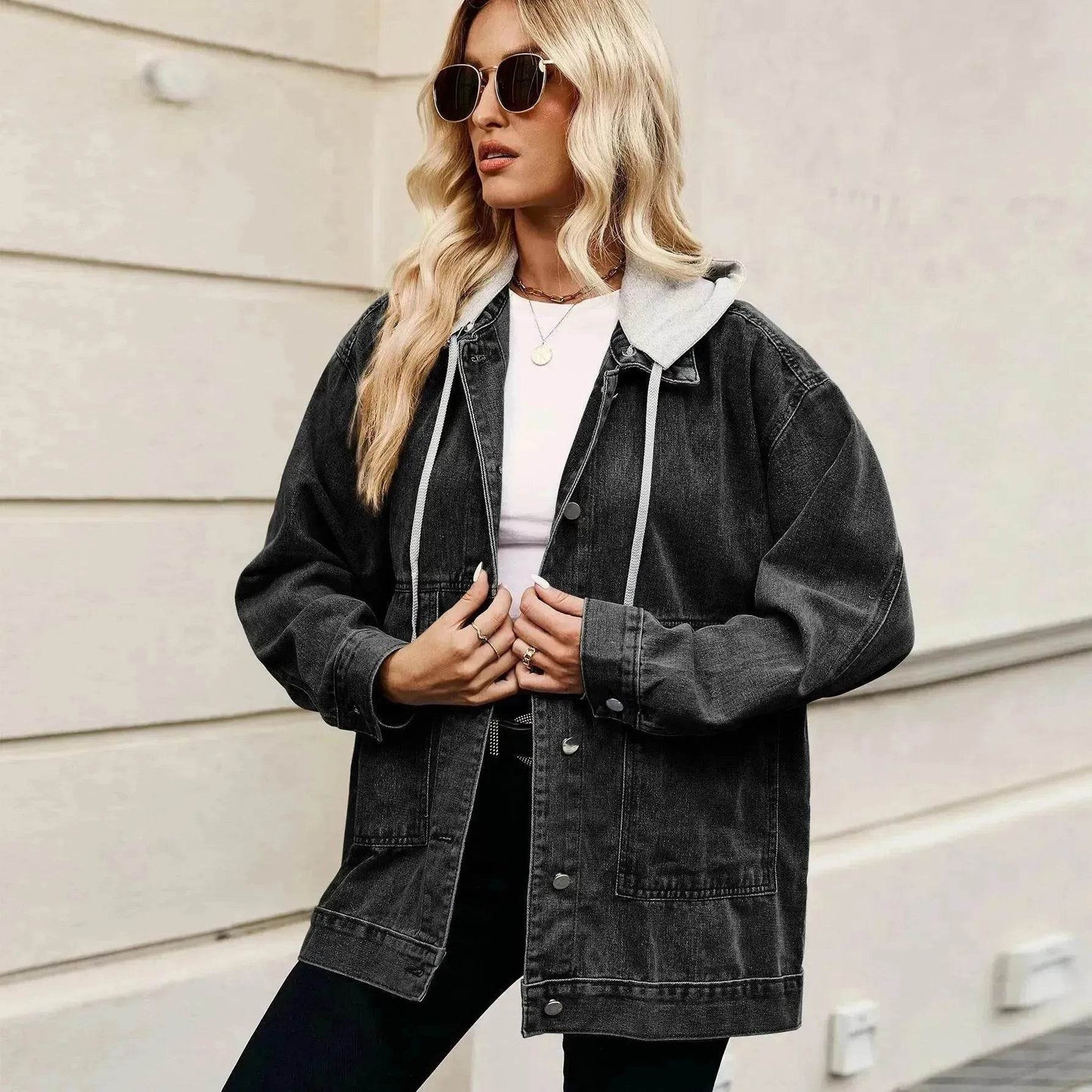 Retro Loose Denim Jacket Top For Women - Velora