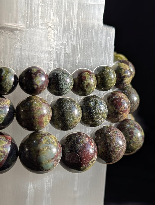 Dragon Blood Jasper Bracelet — 8mm, 10mm & 12mm Beads