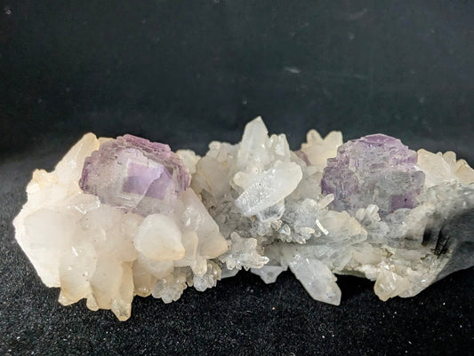 Shangbao Fluorite with Quartz – UV Reactive Collector’s Specimen