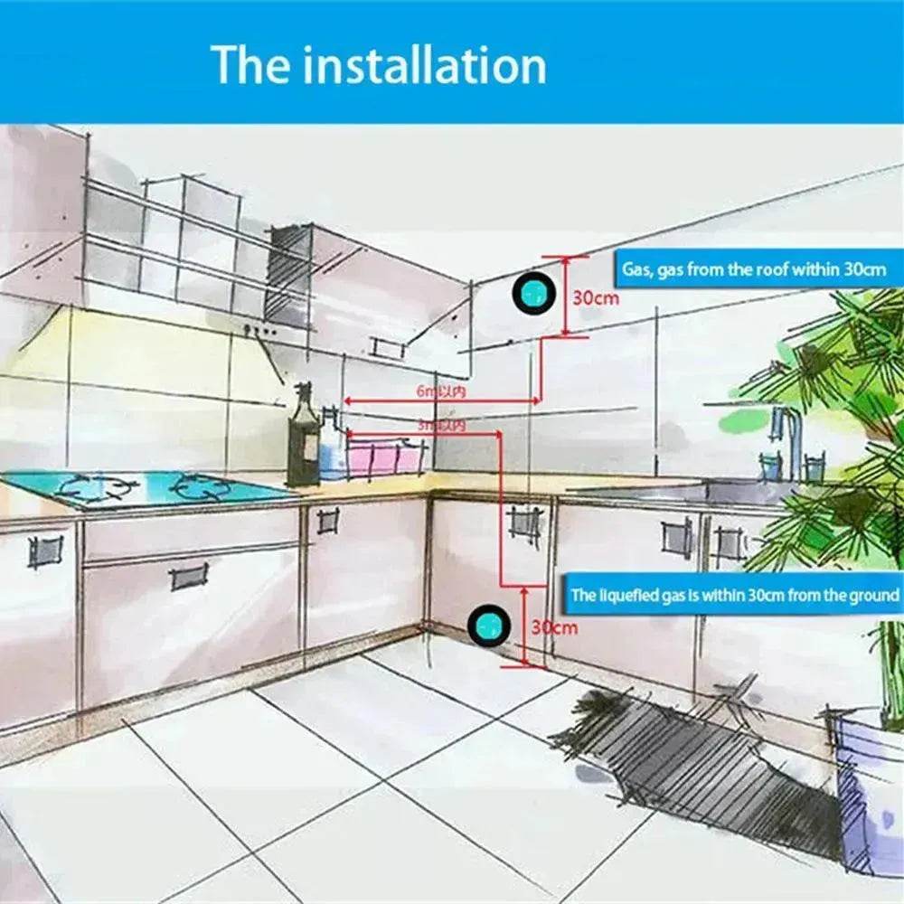 Smart Wireless WIFI High Sensitive Remote Control Gas Detector Smart Gas Leak Sensor - Velora