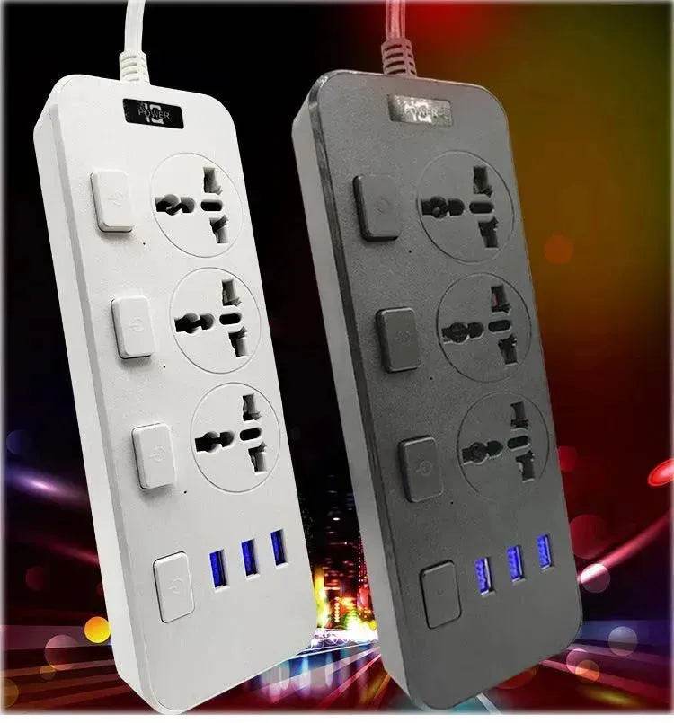USB Power Strip Smart British Plug Multi-function Power Surge - Velora