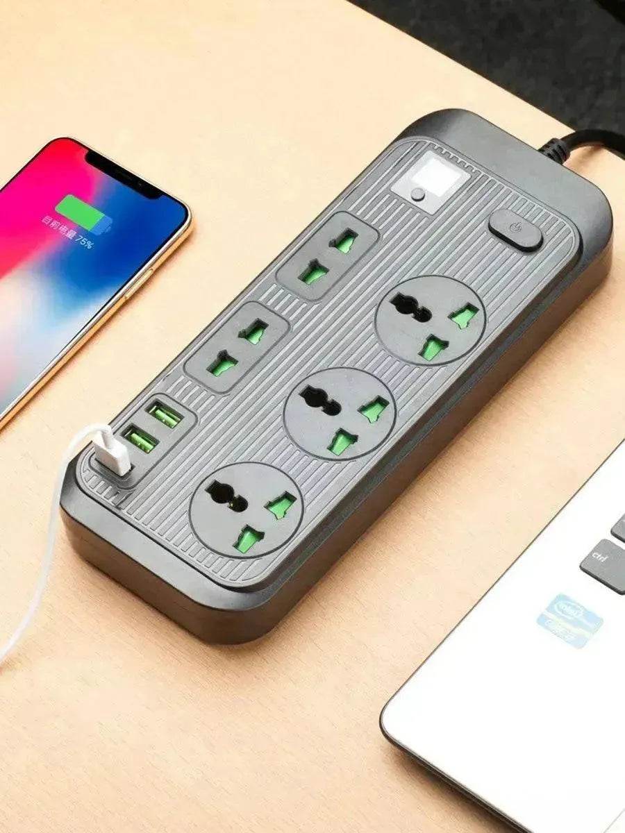 USB Power Strip Smart British Plug Multi-function Power Surge - Velora