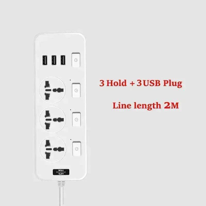 USB Power Strip Smart British Plug Multi-function Power Surge - Velora