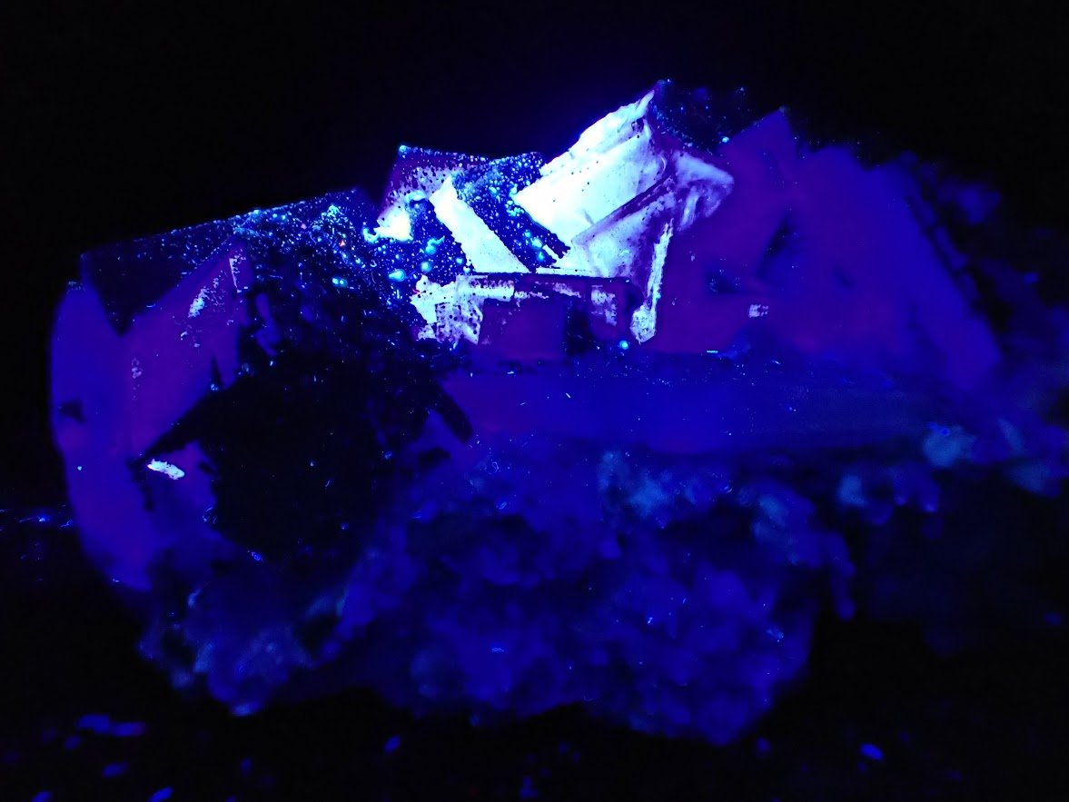 Vivid YGX Fluorite with Golden Pyrite (2 × 3.5 × 2in., 241g)