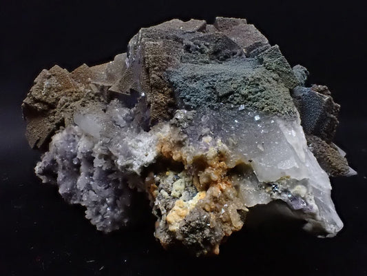 Vivid YGX Fluorite with Golden Pyrite (2 × 3.5 × 2in., 241g)