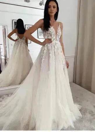 Women's White Evening Gown Wedding Dress - Velora