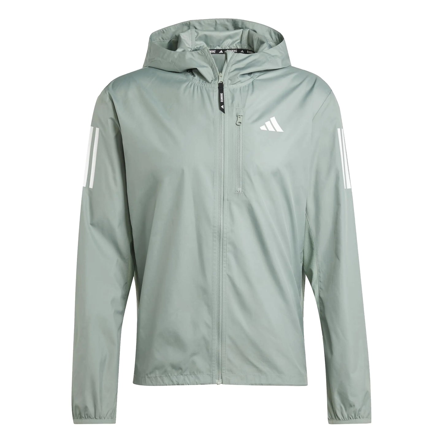 Adidas Men's Silver Green Mastery Running Jacket