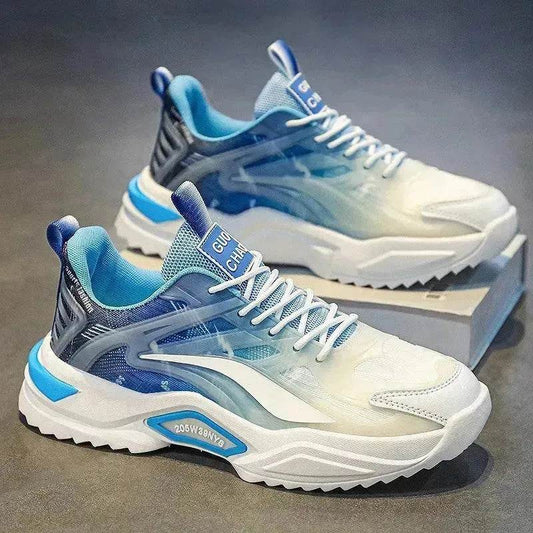 Lace-up Dad Shoes Fashion Thick-soled Sports Shoes Casual Breathable Sneakers For Men - Velora