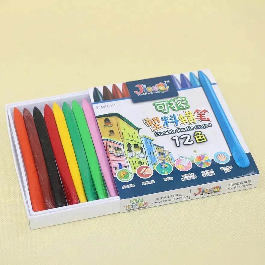 Children Coloring Painting Graffiti Erasable Plastic Crayon - Velora